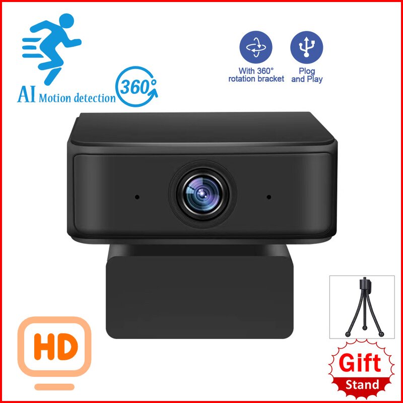 Web Camera Manufacturer - OEM 1080P Full HD 360° AI Face Recognition Spin Noise Reduction
