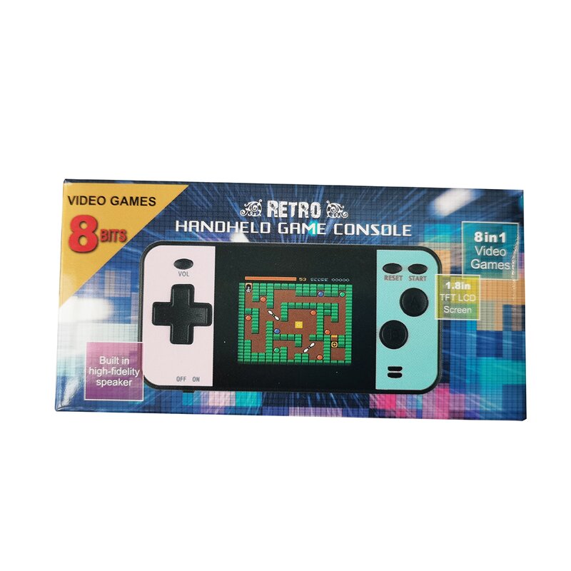 Mini Game Console Manufacturer - OEM 1.8 Inch 8-Bit TFT Screen Pocket with 8 Games