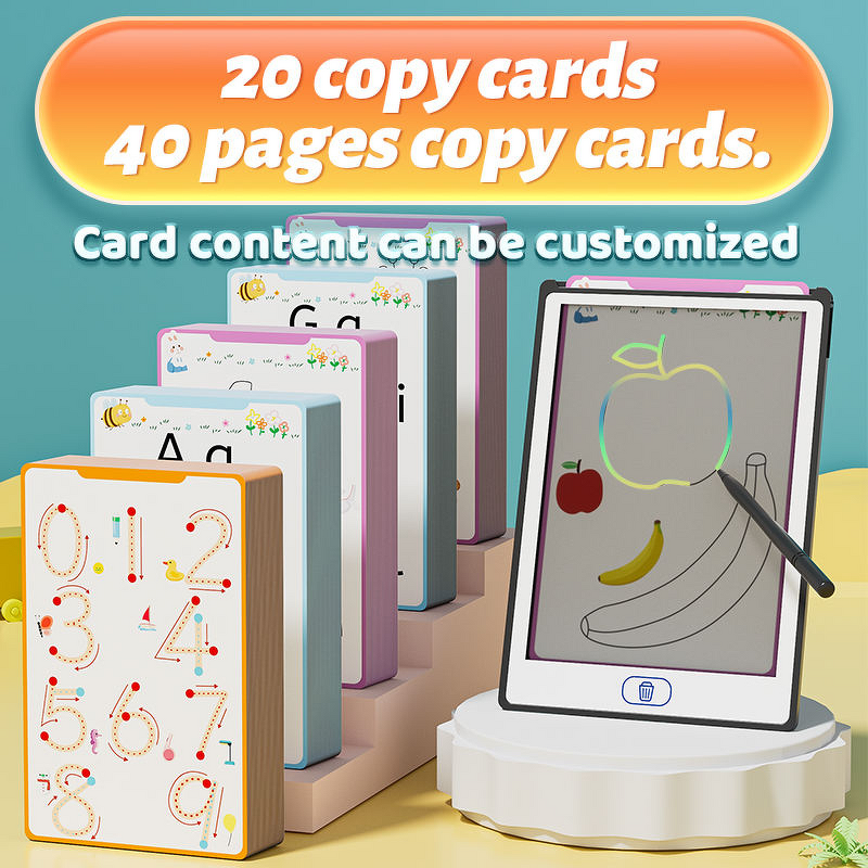 LCD Writing Tablet Manufacturer - OEM Custom Early Learning Drawing Set 20 Templates for Kids
