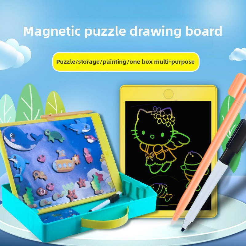 LCD Drawing Tablet Manufacturer - OEM 10 Inch 3-in-1 Educational Plastic Kids with Storage
