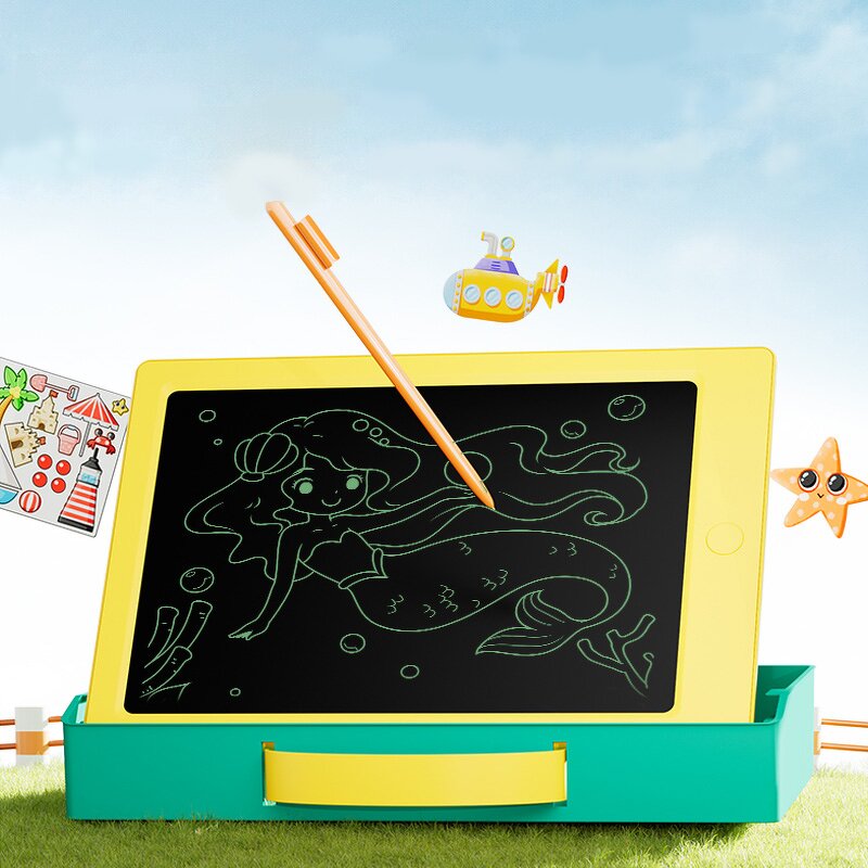 LCD Drawing Tablet Manufacturer - OEM 10 Inch 3-in-1 Educational Plastic Kids with Storage