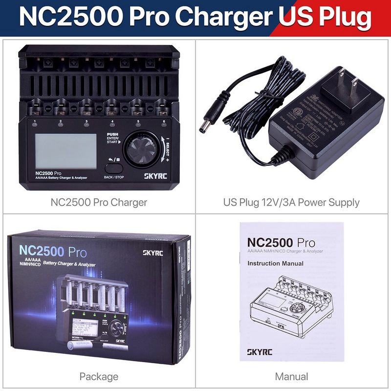 Drone Charger Manufacturer - OEM SKYRC NC2500 PRO 4 Modes NiMH/NiCr ABS Efficient