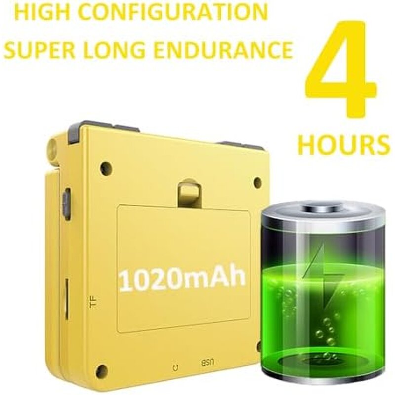 Mini Retro Game Console Manufacturer - OEM 3-inch IPS Open Flip Yellow Wi-Fi 2000 Games