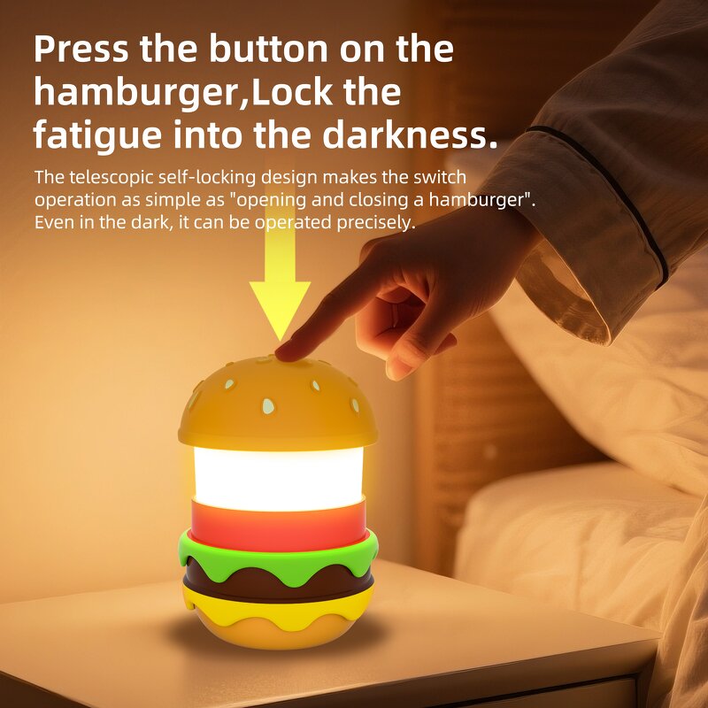 Burger Lamp Speaker Manufacturer - OEM Compact Portable Ambient Sleep Atmosphere Creator
