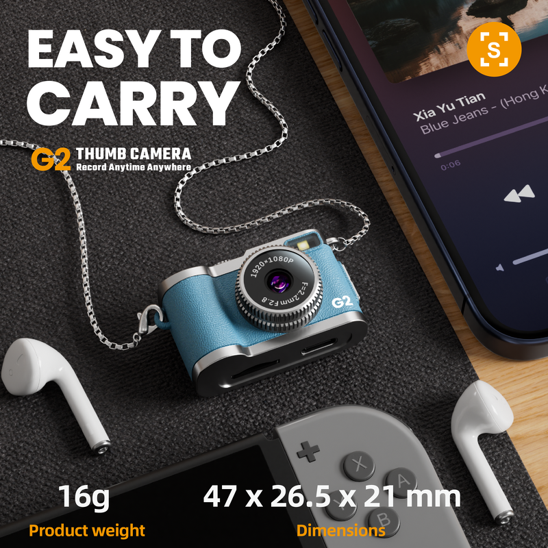 Thumb Camera Manufacturer - OEM 0.96 Inch 720P HD CMOS Retro 120 Wide Angle Pocket