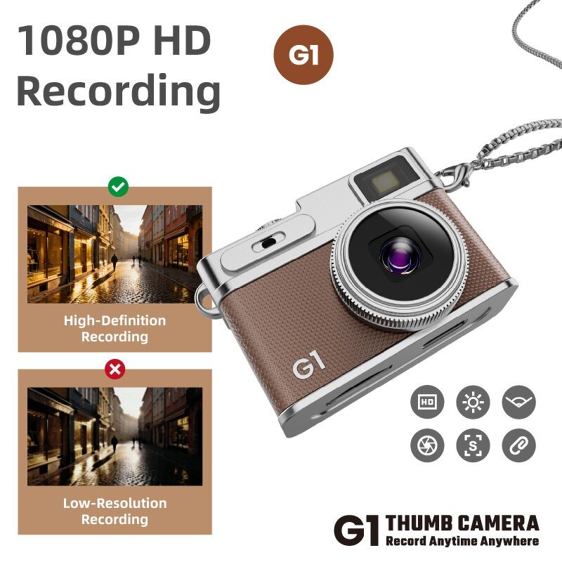 Digital Thumb Camera Manufacturer - OEM Retro 1080P HD 0.96 TFT LCD Pocket Video Recorder