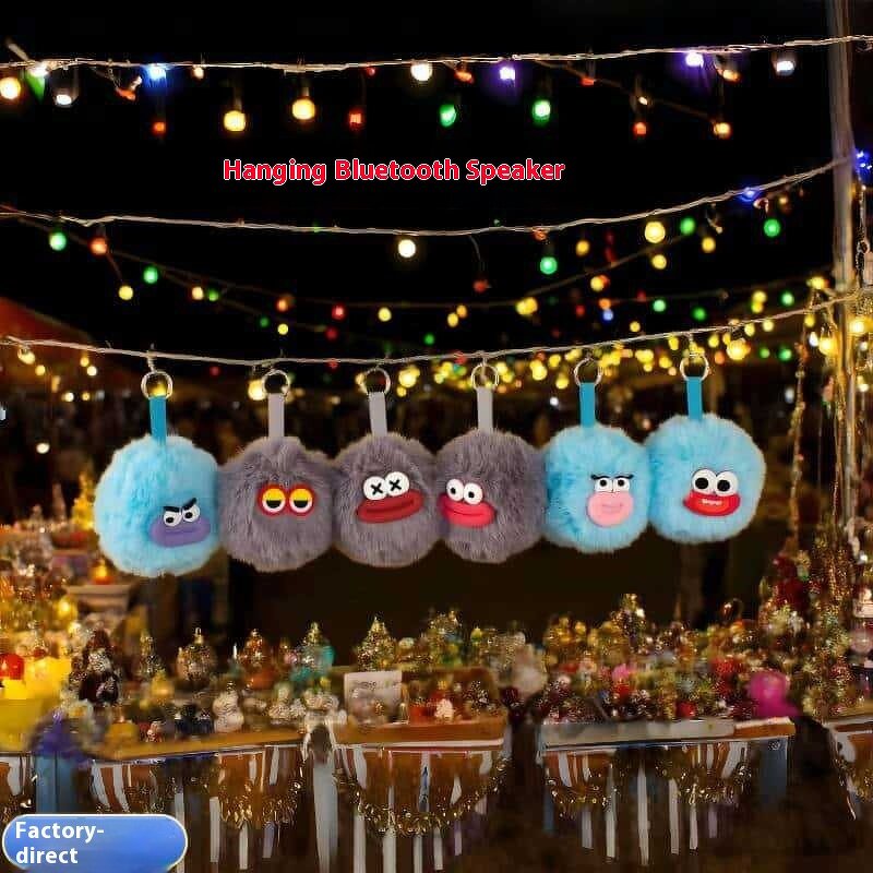 Cute Wireless Speaker Manufacturer - OEM 2025 Plush Cartoon Keychain Design FM Function
