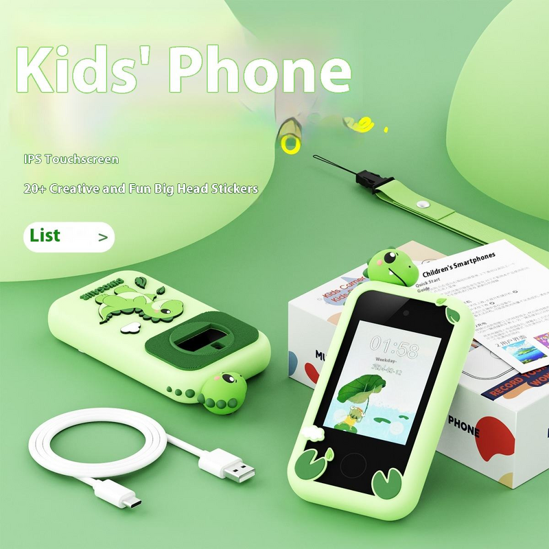 Cartoon Phone Alarm Clock Manufacturer - OEM Dual Camera Early Educational Training for Kids