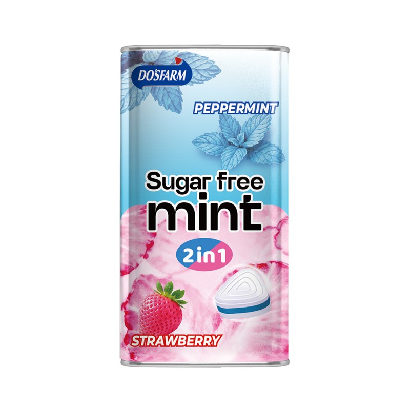 Double Flavor Lozenge Supplier - Peppermint Strawberry Sugar Free