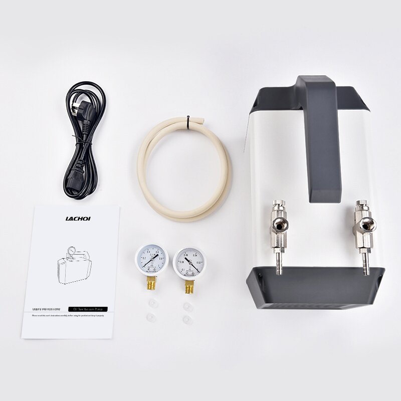 Hand Vacuum Pump Factory - Lab Use Medical with Pressure Gauge Oil-free