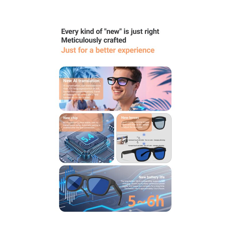 Smart Dimming Glasses Manufacturer - OEM 2025 Newest Touch Controlled Color-Changing Lenses
