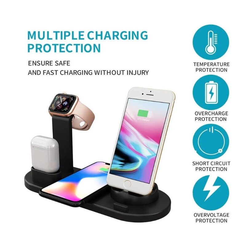 Wireless Charger Dock Manufacturer - OEM 6 in 1 Fast Charging Station for iPhone 15 16 Pro Max