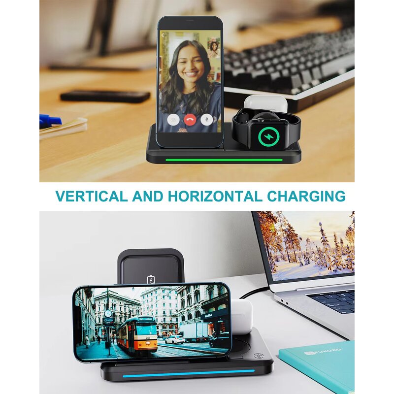 Wireless Charger Manufacturer - OEM Best Sale 3 in 1 Electric Magnetic 7.5W Dock Stand