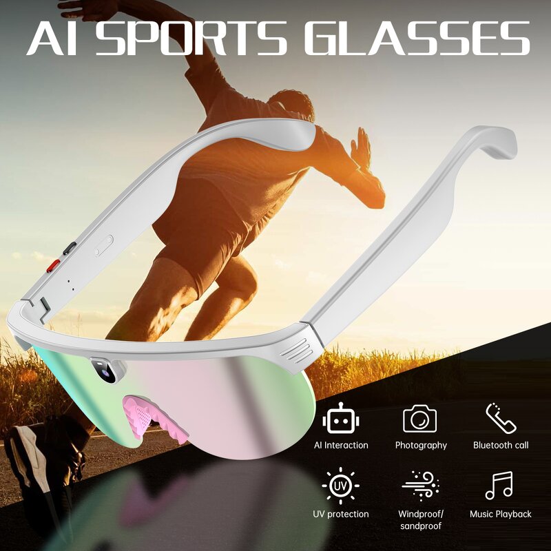 Smart Glasses Manufacturer - OEM Popular CE 8MP Camera AI Translation Sports Running
