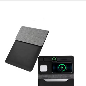 Laptop Sleeve Manufacturer - OEM 5 in 1 Felt Leather with Magnetic Wireless Charging for iPad
