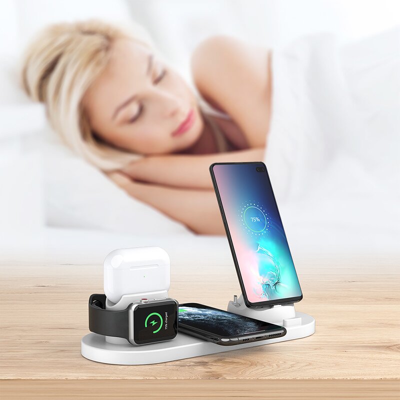 Wireless Charger Dock Manufacturer - OEM 6 in 1 15W Universal Fast Charger Holder for iPhone