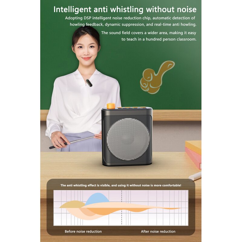 Voice Amplifier Manufacturer - OEM Wireless Microphone with Magnetic Lavalier for Teachers