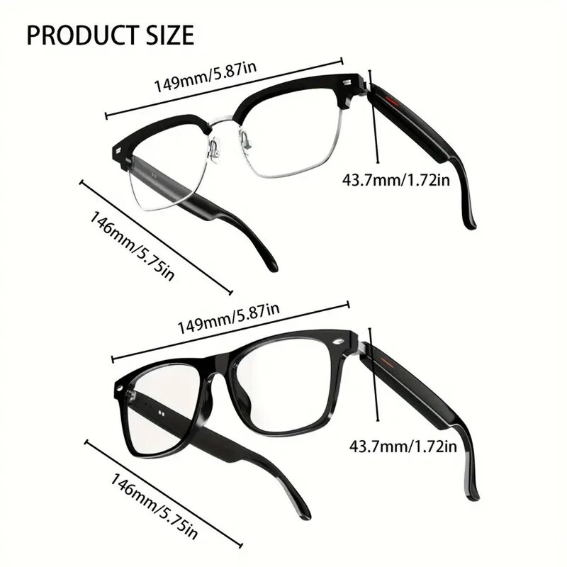 AI Translator Smart Glasses Manufacturer - OEM Fashion Wireless Speaker Headset Music