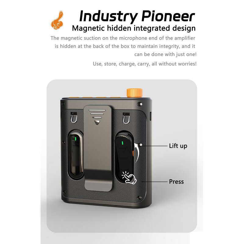 Voice Amplifier Manufacturer - OEM Wireless Microphone with Magnetic Lavalier for Teachers