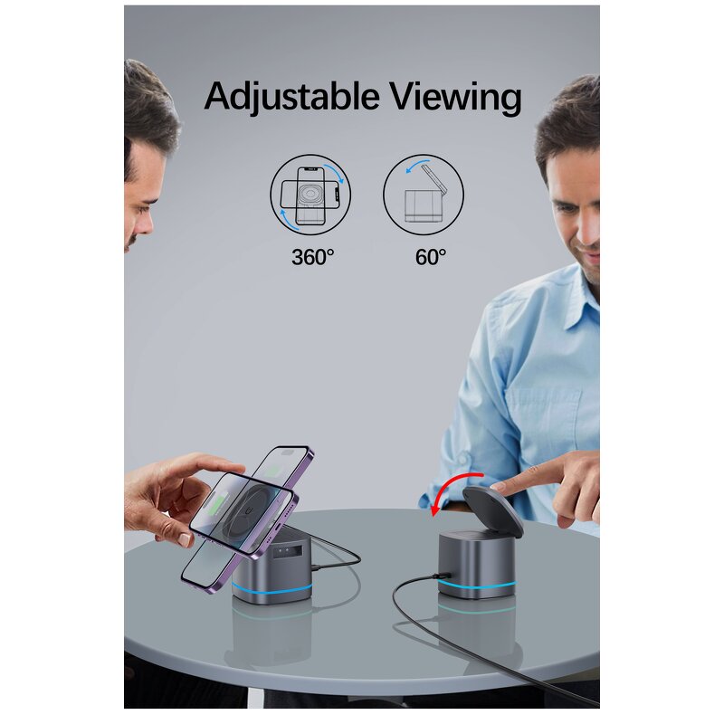 Wireless Charger Dock Manufacturer - OEM Desktop Magnetic 15W Fast LED Light 4 1 for iPhone