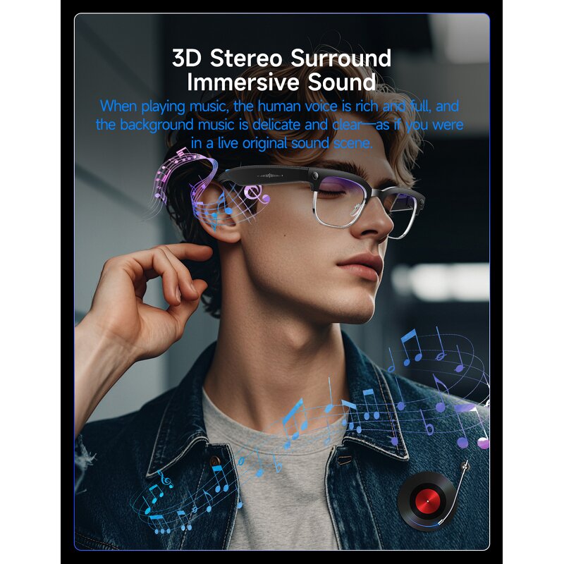 AI Camera Smart Glasses Manufacturer - OEM Newest Wireless Audio Portable Picture Video