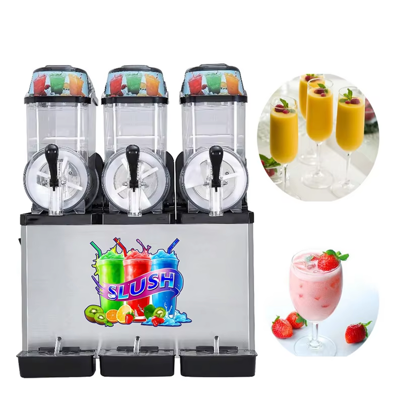 3-Tank Slush Machine Factory - Commercial Electric Stainless Steel Vending Automatic