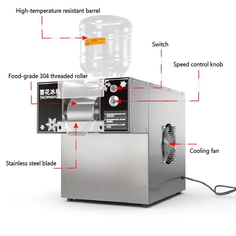 Snowflake Ice Shaver Factory - Commercial Electric Automatic for Milk Snow Bingsu