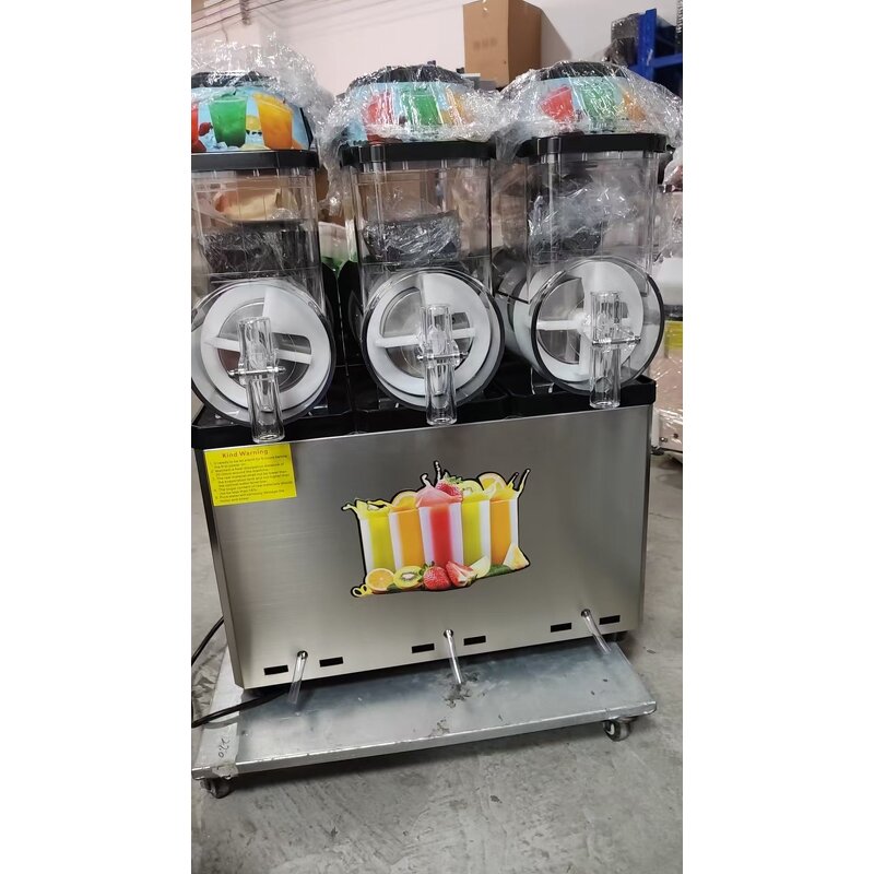 3-Tank Slush Machine Factory - Commercial Electric Stainless Steel Vending Automatic