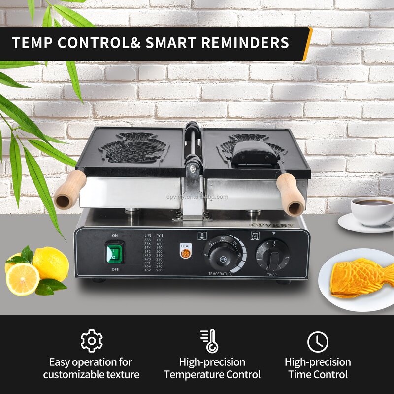 Temperature Adjustable Taiyaki Iron Factory - Non-Stick Stainless Steel Snack Machine