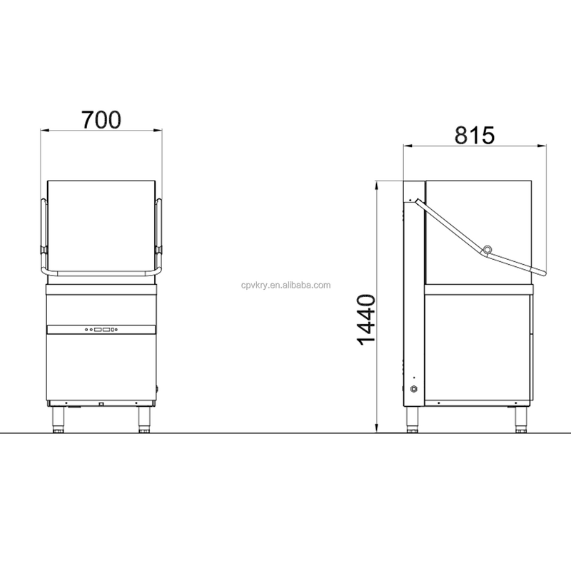 Hood-Type Dishwasher Manufacturer - 220V Commercial Electric Intelligent Rotating