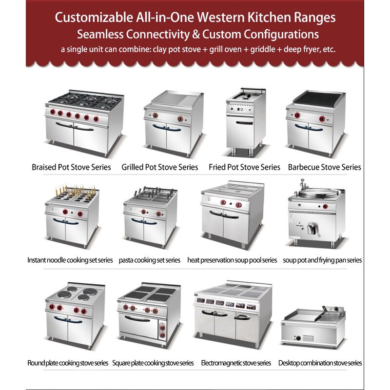 Electric Multi-Purpose Cooker Factory - Commercial Combo Heating Stove Vertical Noodle