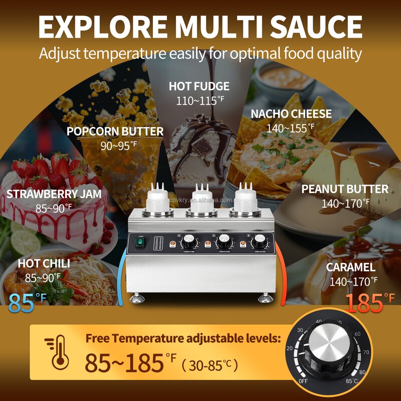 Sauce Warmer Factory - Commercial 240W Mini Hot Chocolate Soy Sauce Filling