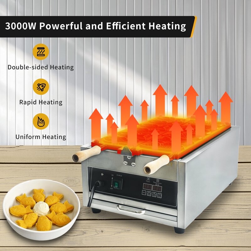 Industrial Taiyiki Cake Baking Machine Manufacturer - Non-Stick Stainless Steel