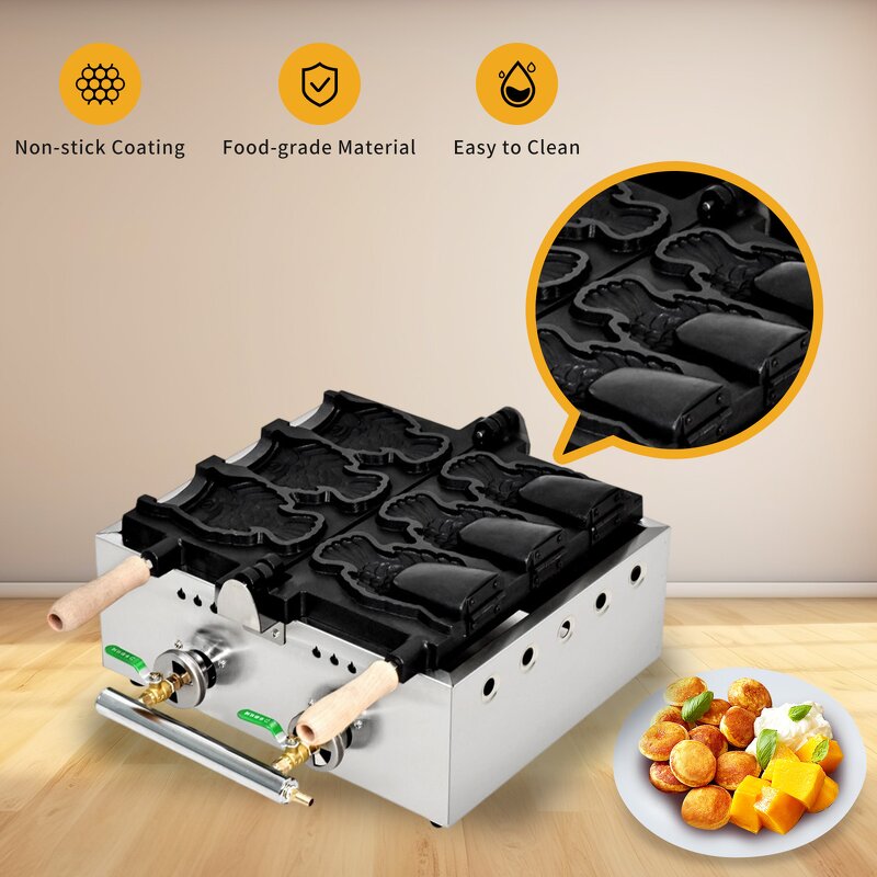3-Piece Taiyaki Waffle Maker Manufacturer - Commercial with Independent Heat Control