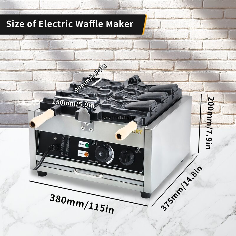 3-Fish Taiyaki Waffle Maker Manufacturer - Commercial Grade Stainless Steel Electric