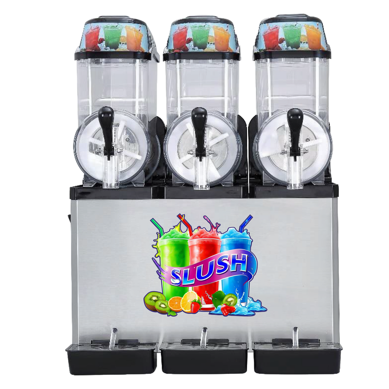 3-Tank Slush Machine Factory - Commercial Electric Stainless Steel Vending Automatic