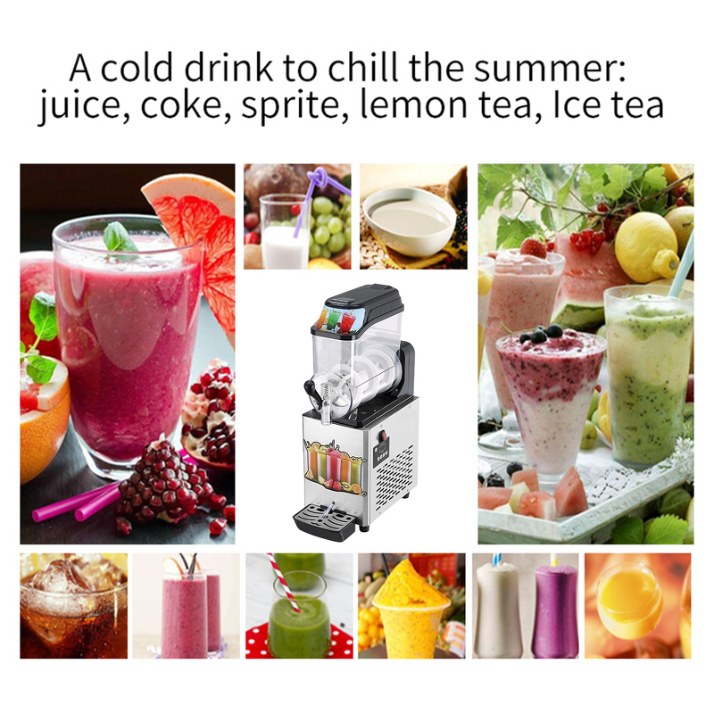 1-Tank Slush Machine Manufacturer - Commercial Electric Stainless Steel 12L Automatic