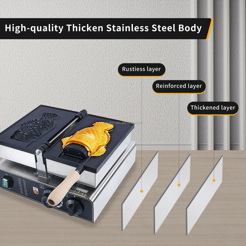 Temperature Adjustable Taiyaki Iron Factory - Non-Stick Stainless Steel Snack Machine