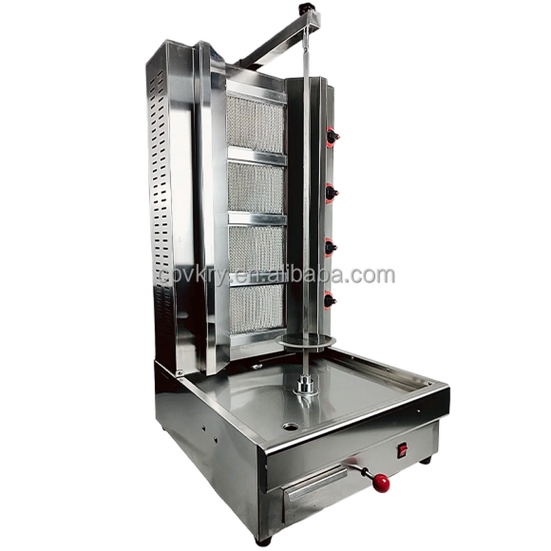 Gas Shawarma Machine Factory - Commercial 4 burner Powered Automatic Rotating