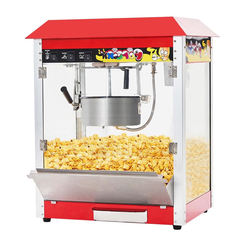 Commercial Popcorn Maker Factory - 1400W Electric 10 oz Kettle Countertop Machine