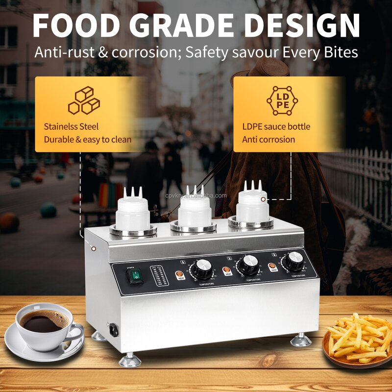 Sauce Warmer Factory - Commercial 240W Mini Hot Chocolate Soy Sauce Filling