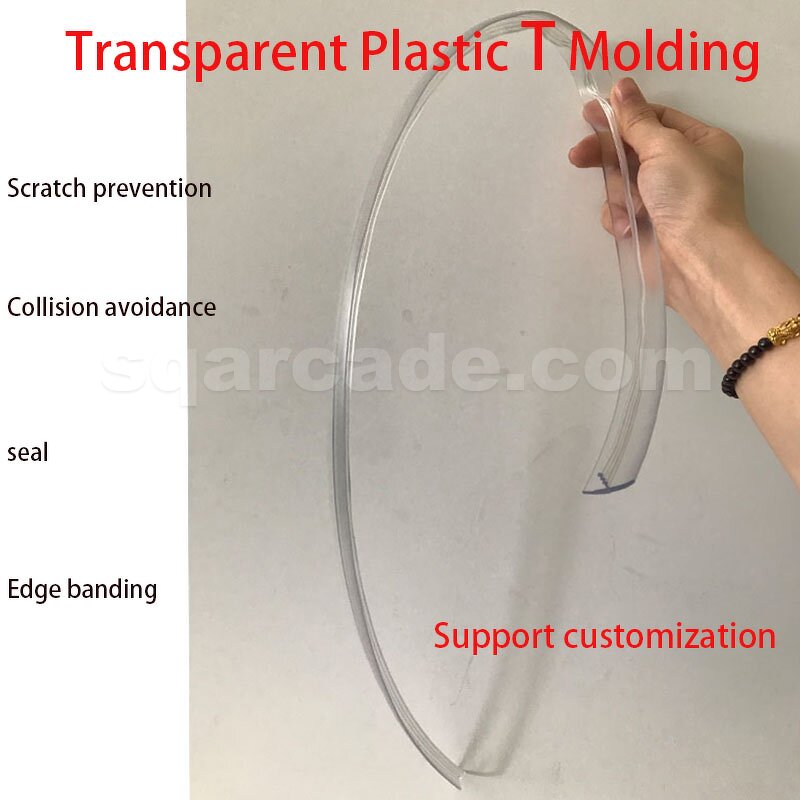 T Moulding Manufacturer - OEM Custom Extruded Clear Plastic Bumper for Arcade Cabinets