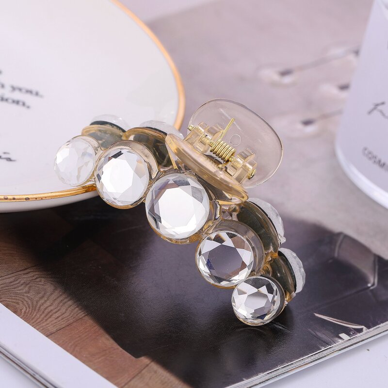 Hair Claw Clip Supplier - Medium Size Crystal Non-slip for Women Shower