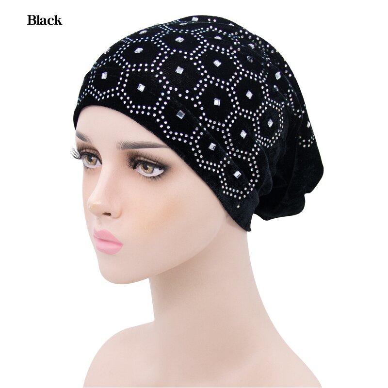 Diamond Muslim Cap Supplier - Wholesale Ready to Ship Beauty Hair Turban Women