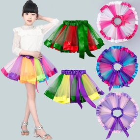 TUTU Gauze Skirt Supplier - Factory Wholesale Hot-selling Kids Baby Girl Rainbow