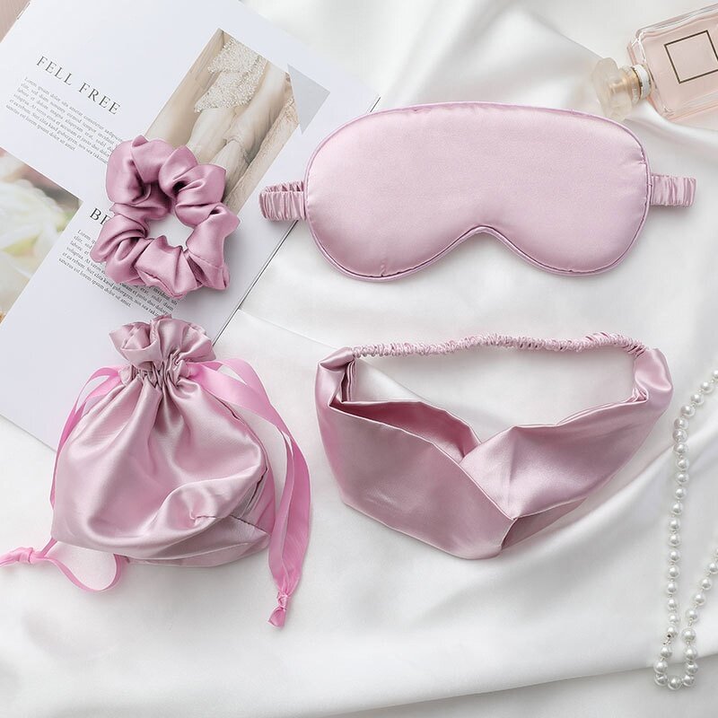 Hair Accessories Set Factory - Wholesale Silk Pillowcase Eye Mask Satin Headbands