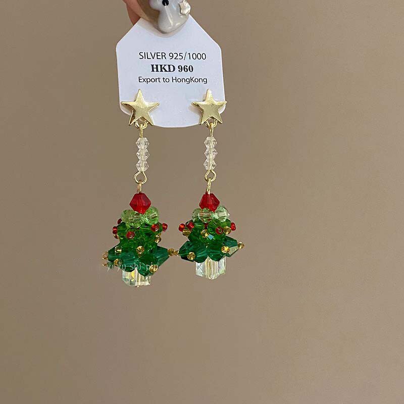 Christmas Earrings Factory - Wholesale Fashion Tree Cute New Year Earrings