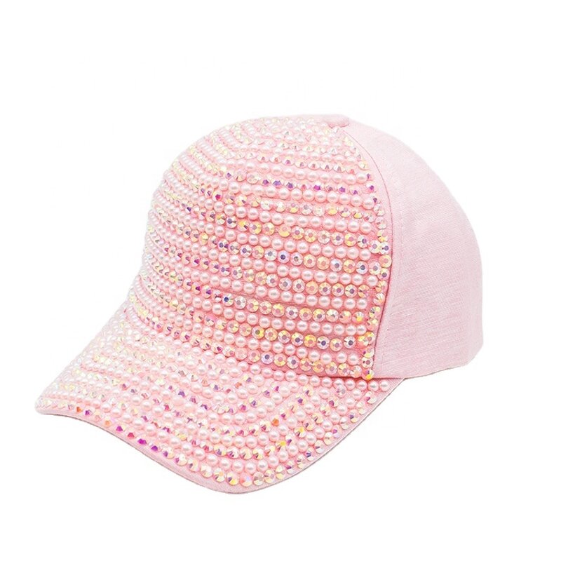 Beads Baseball Caps Supplier - Factory Wholesale Multicolor Ladies Rhinestone Trucker