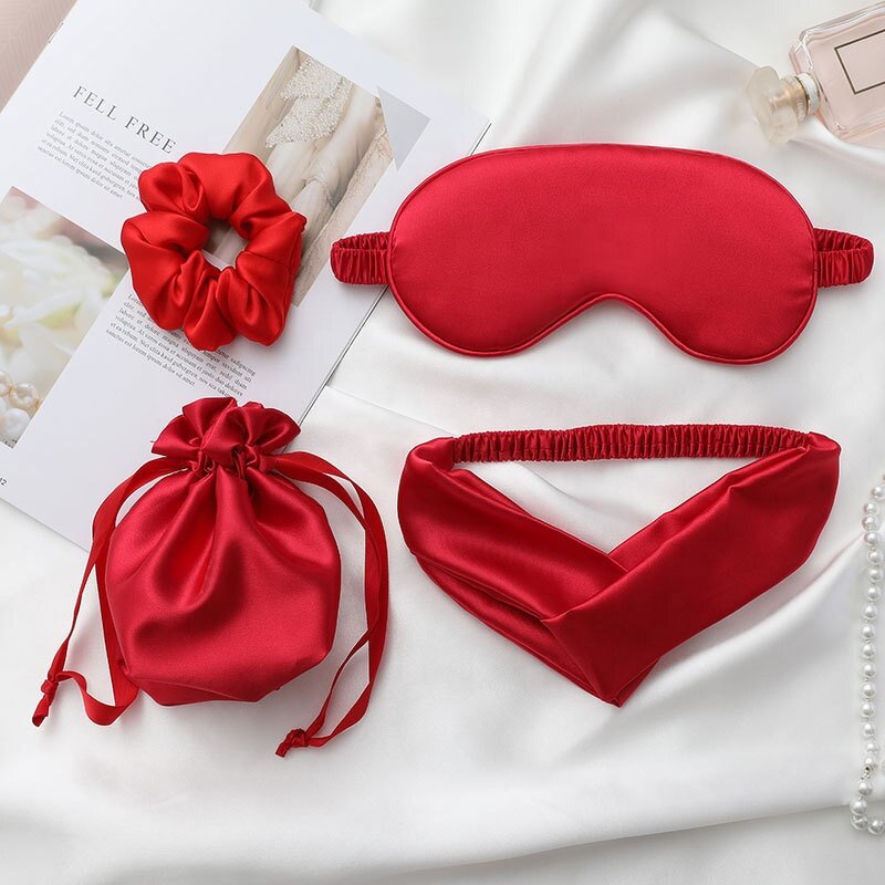 Hair Accessories Set Factory - Wholesale Silk Pillowcase Eye Mask Satin Headbands