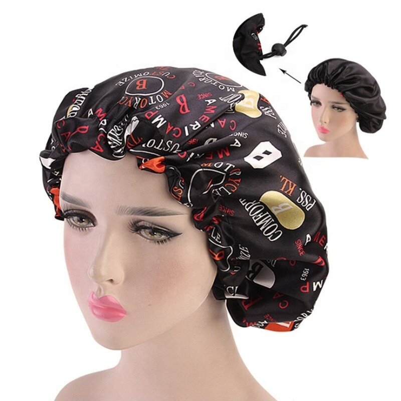 Satin Beauty Bonnet Factory - Double Side Printed Elastic Soft Hair Round